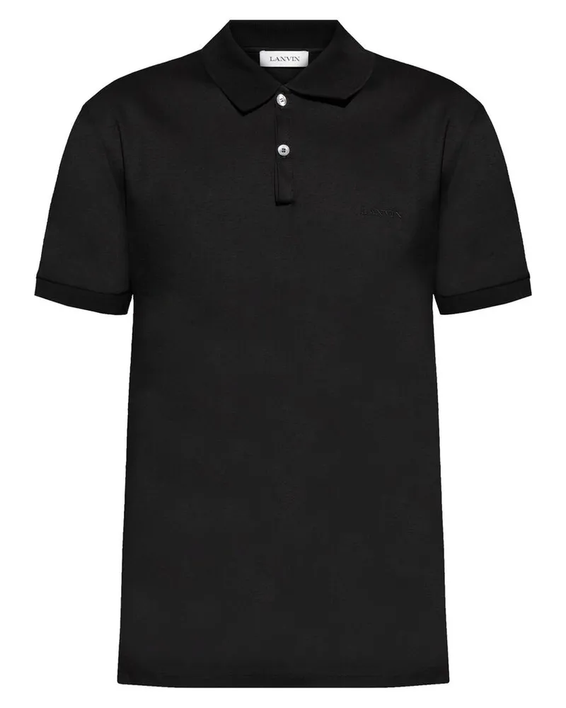 Lanvin Cotton Polo Shirt Black