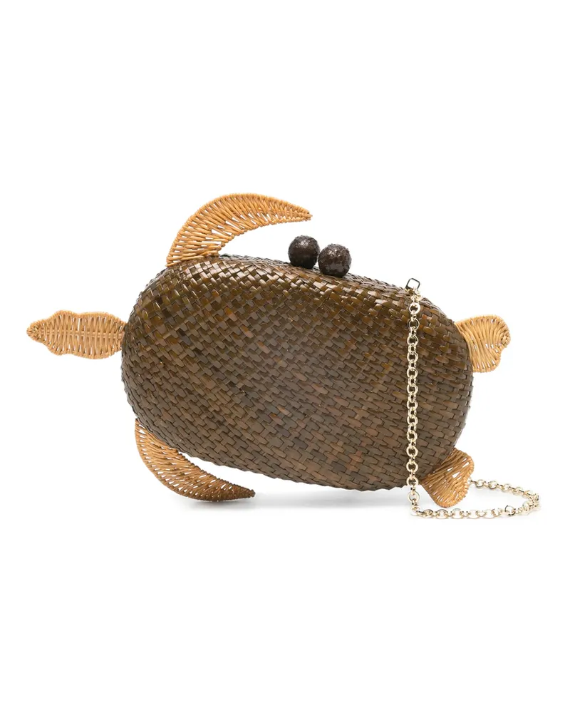 Serpui Olivine Turtle Mini Bag Brown