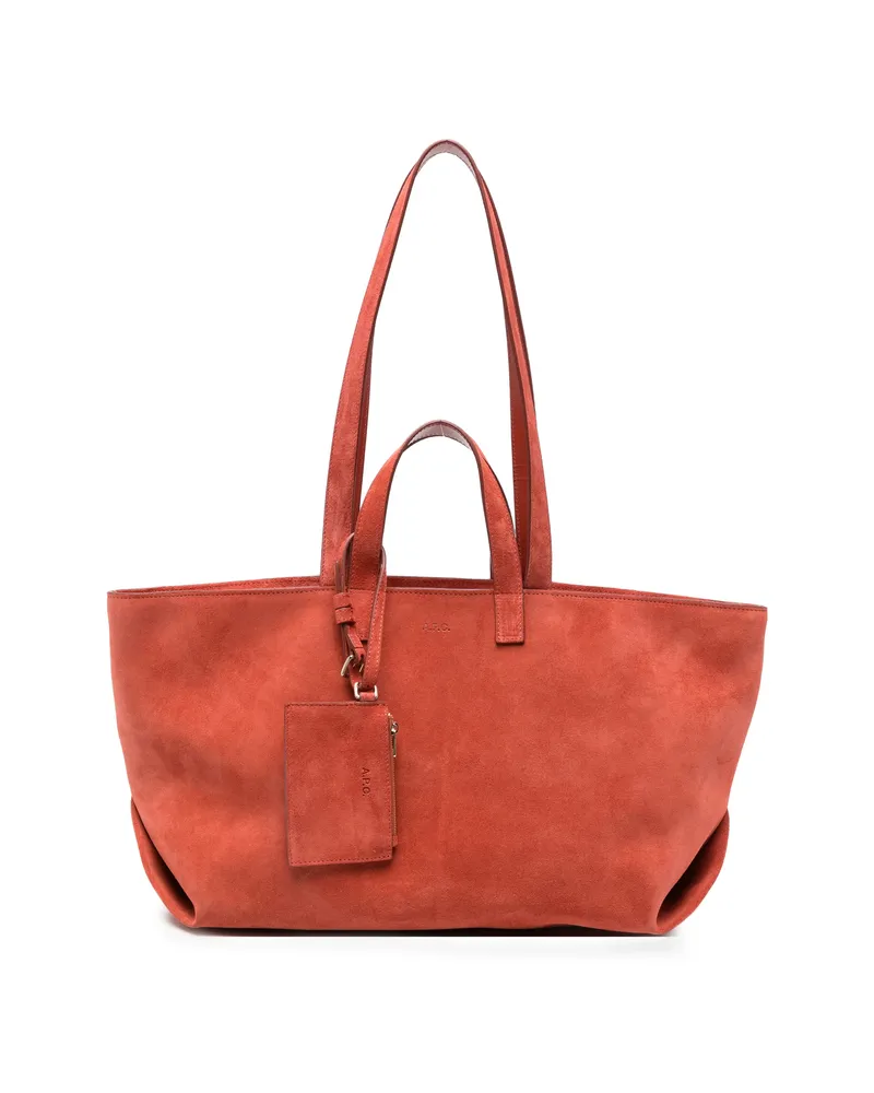 A.P.C. A. p.c. Drummer Suede Tote Bag Orange