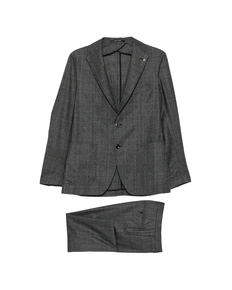 Tagliatore Check-pattern Single-breasted Suit Grey