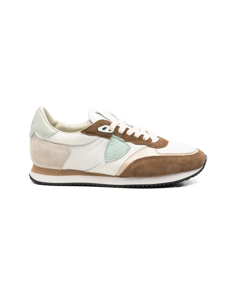Philippe Model Paneled-suede Sneakers White
