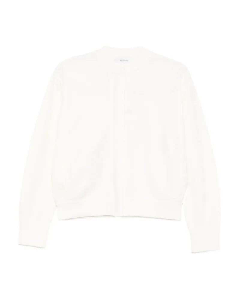 Max Mara Round-neck Cardigan White