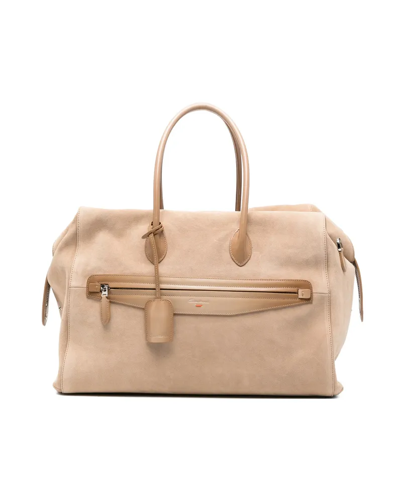 Santoni Zip-fastening Holdall Bag Neutrals