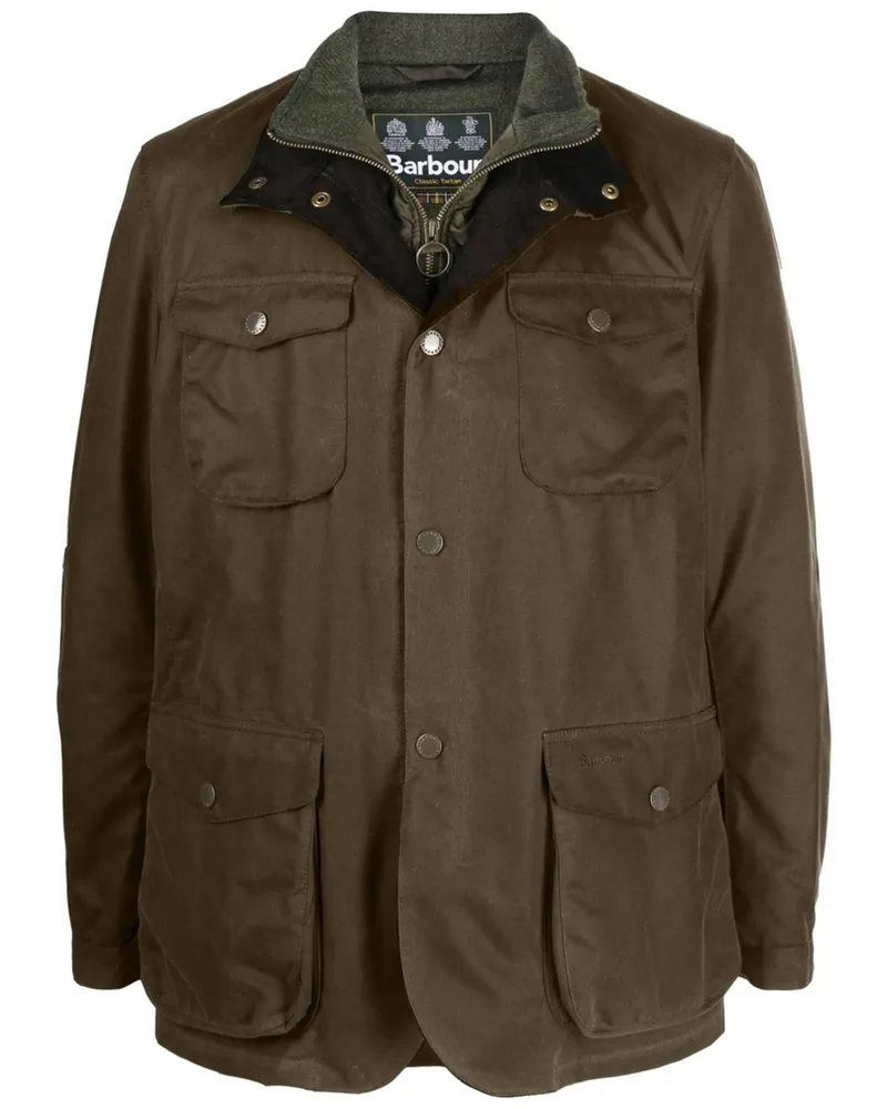 Barbour Ogston Waxed Cotton Jacket Green