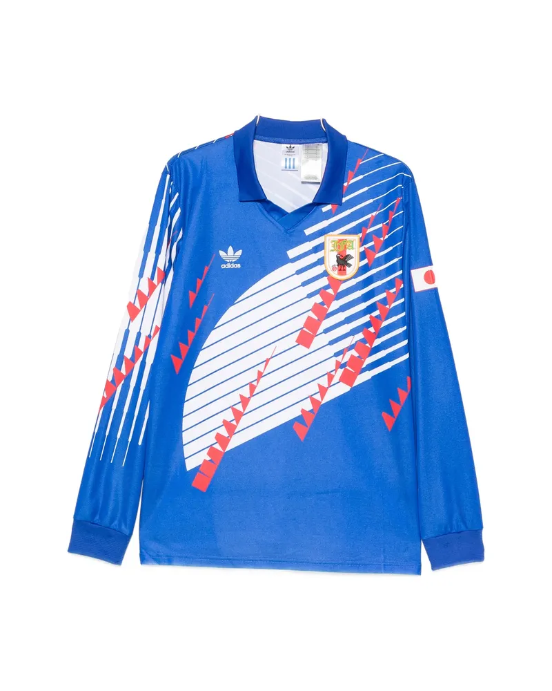 adidas Graphic-print Long-sleeve T-shirt Blue