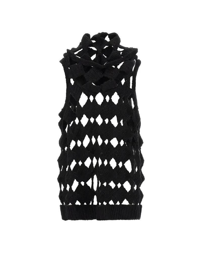 Rick Owens Sarutanya Diamond-patchwork Tank Top Black