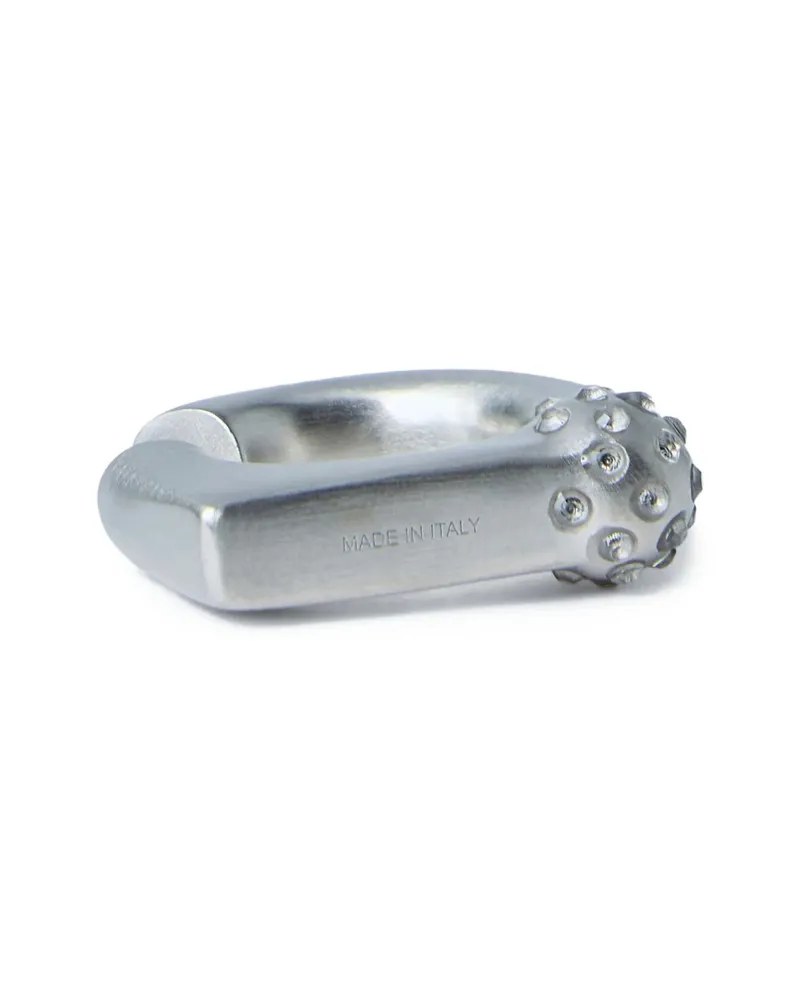 Rick Owens Textured-detail Geometric Ear Cuff Silver