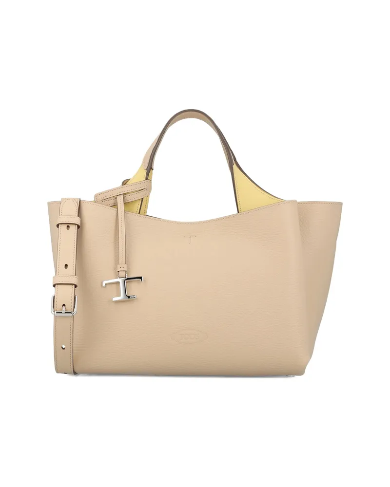 TOD'S Leather Mini Bag Neutrals