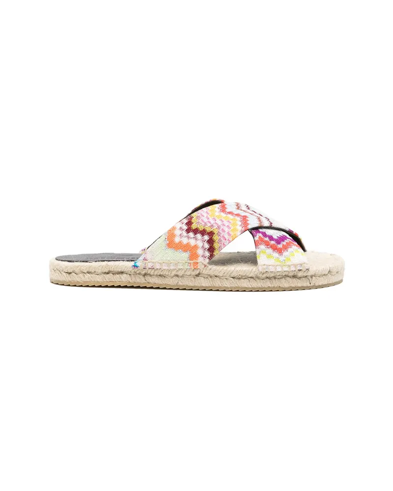 Missoni Criss-cross Espadrilles White