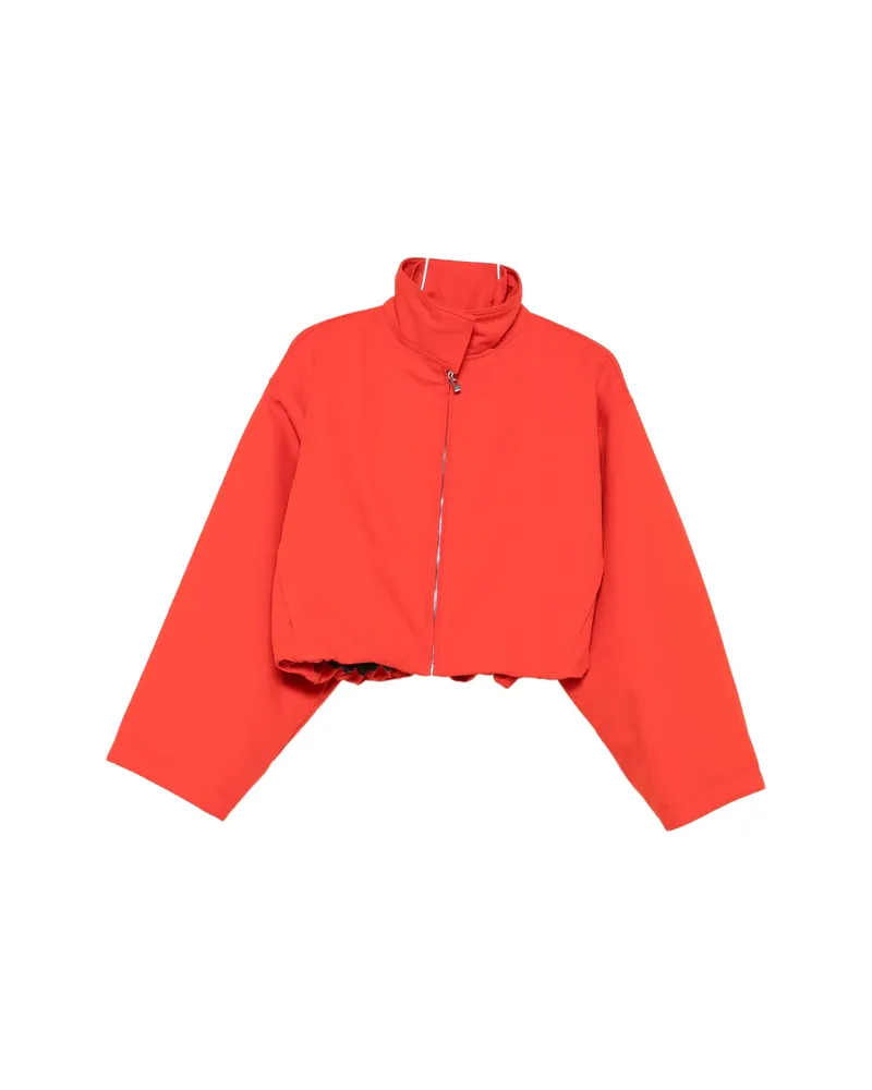 Alaïa Cropped Wide-sleeve Jacket Red