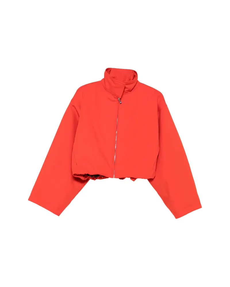Alaïa Cropped Wide-sleeve Jacket Red