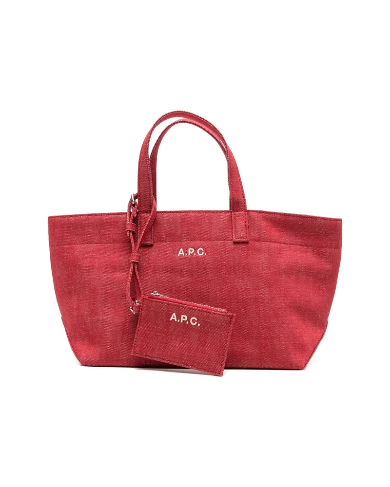A.P.C. A. p.c. Small Drummer Tote Bag Red