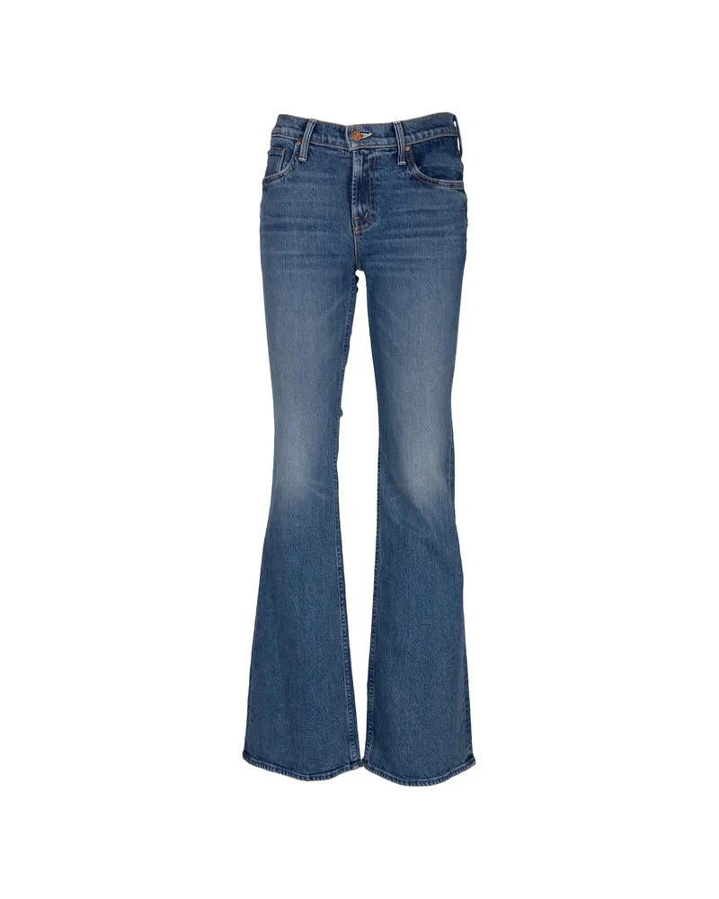 Mother The Jinx Faded-effect Flared Jeans Blue