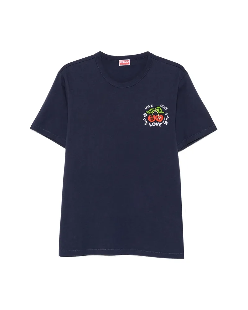 Kenzo Cherry-patch T-shirt Blue