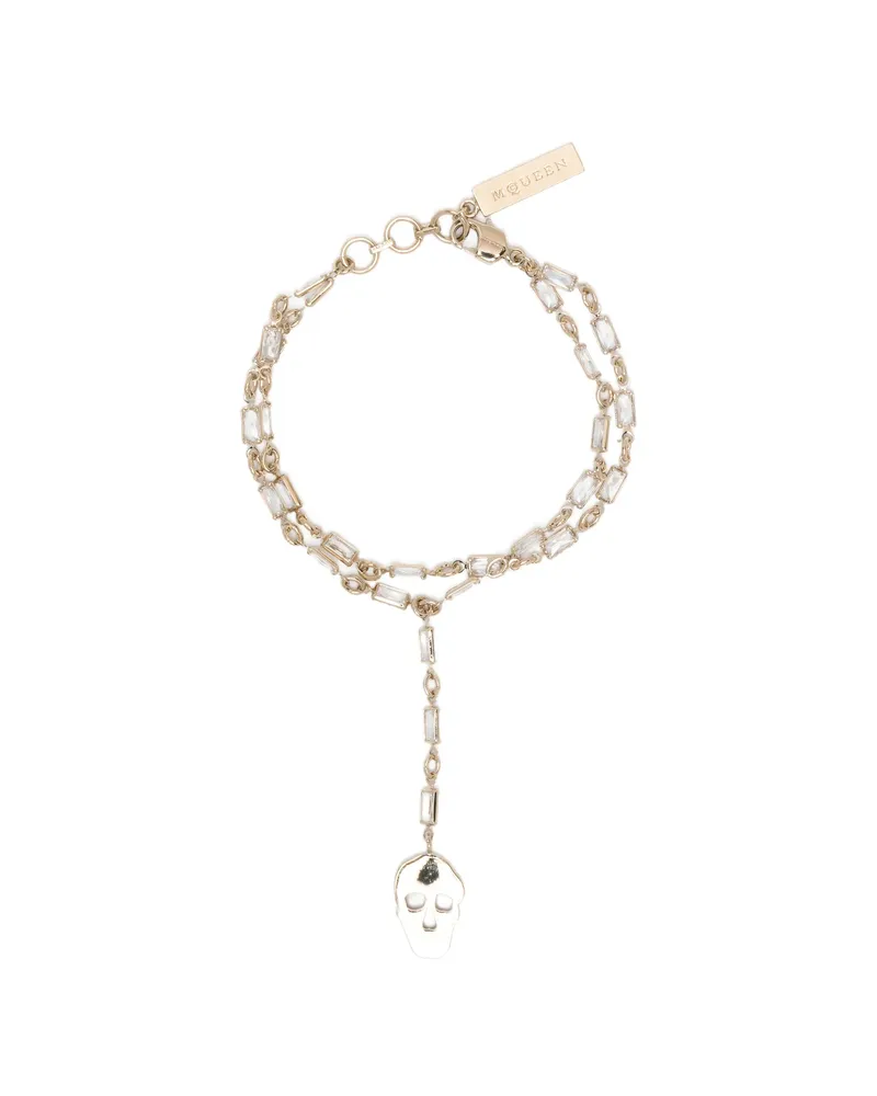 Alexander McQueen Skull Crystal-embellished Bracelet Gold