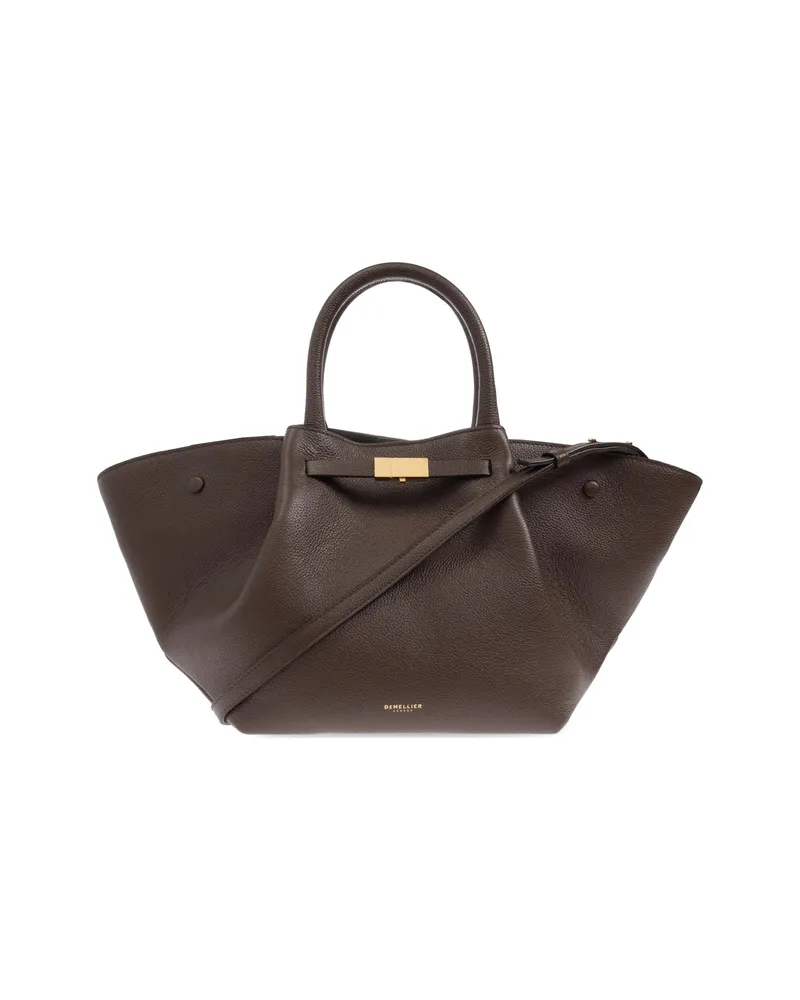 DeMELLIER Midi New York Tote Bag Brown