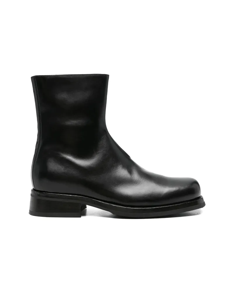ERALDO Side-zip Leather Boots Black