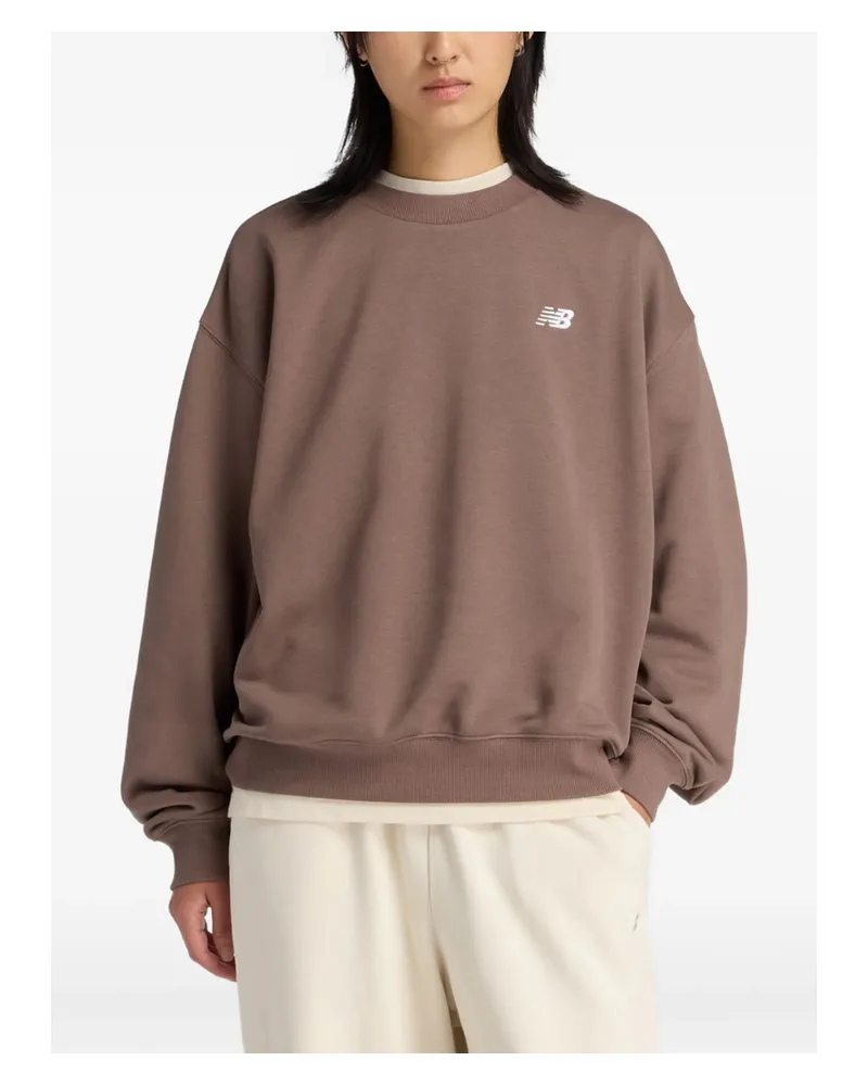 New Balance Essentials Logo Crew Sweater Brown