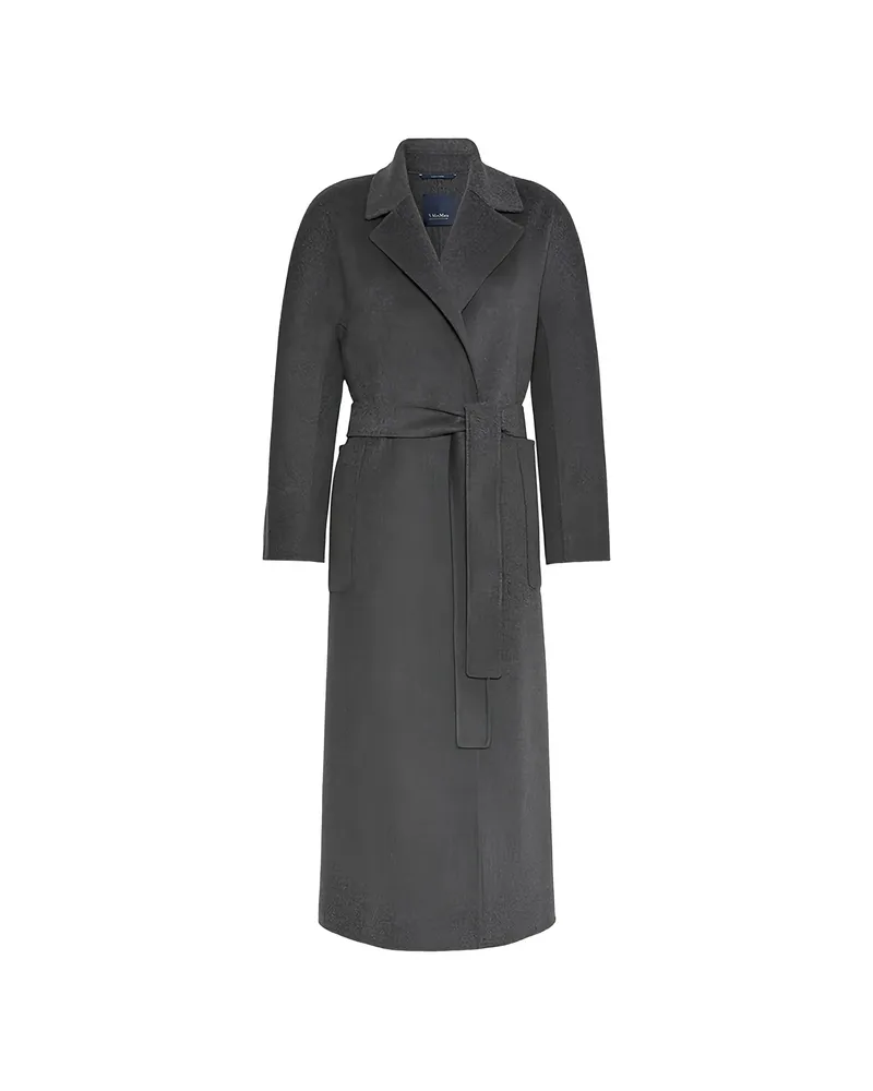 Max Mara Scarf-detail Coat Grey