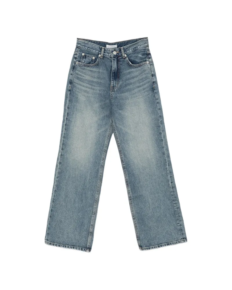 LOW CLASSIC Faded Wide-leg Jeans Blue