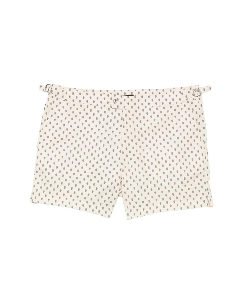 Tom Ford Printed Swim Shorts Neutrals