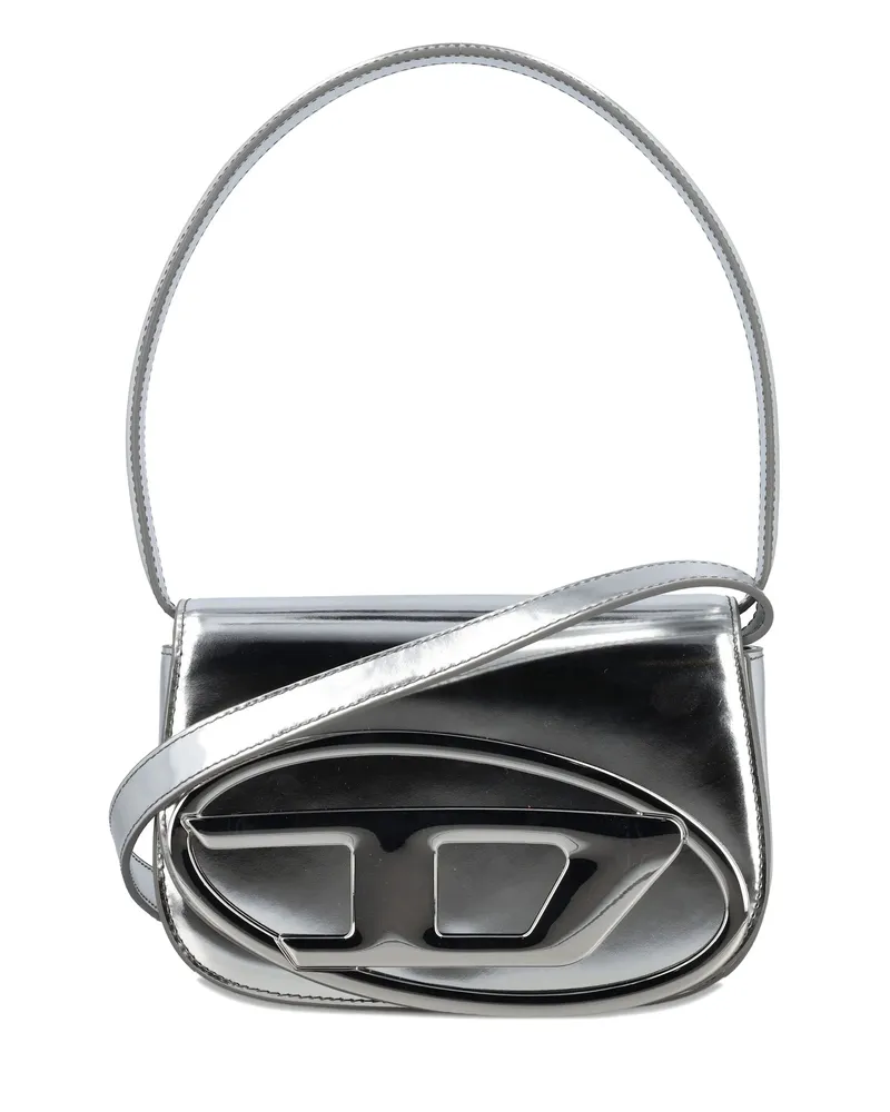 Diesel 1dr Logo-plaque Tote Bag Silver