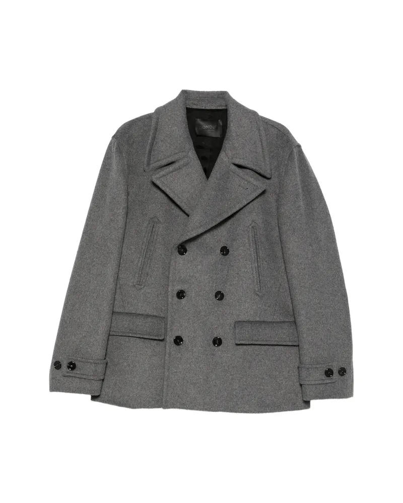 Dondup Double-breasted Pea Jacket Grey