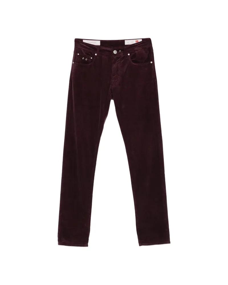 Tramarossa Corduroy Straight-leg Trousers Purple