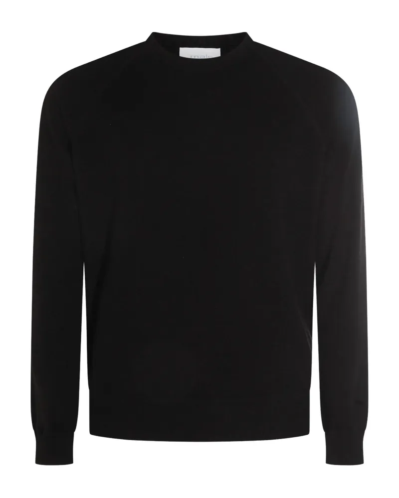 Malo Raglan-sleeve Crew-neck Sweater Black