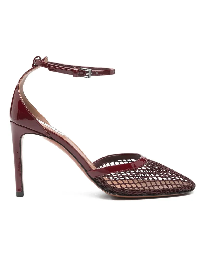Alaïa 90mm Ankle-strap Mesh Pumps Red