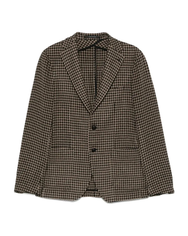 Tagliatore Houndstooth Blazer Black