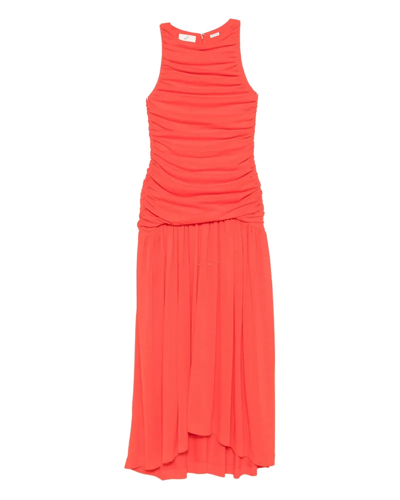 BITE Studios Evidente Gathered-waist Dress Red