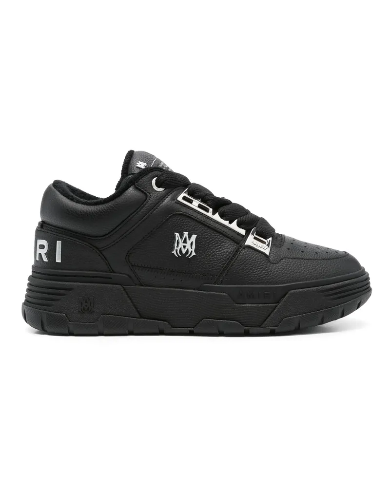 Amiri Logo-embellished Leather Sneakers Black