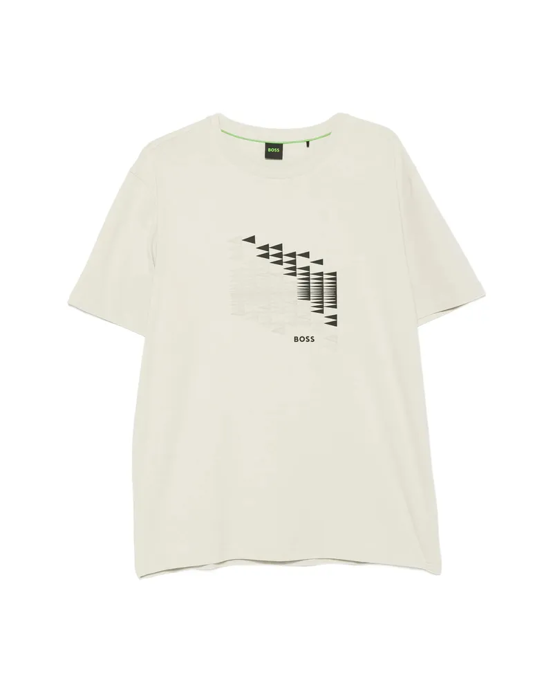 HUGO BOSS Graphic-print T-shirt Neutrals