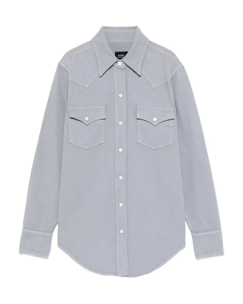 A.P.C. A. p.c. Flap-pockets Shirt Grey