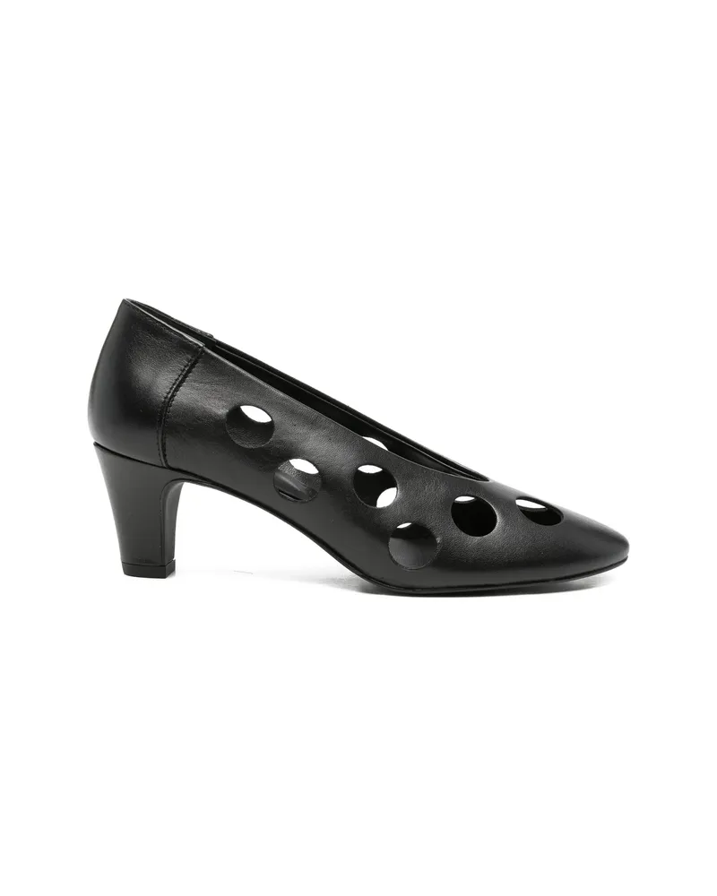 Paloma Wool Uma Dot Cut-out Leather Pumps Black