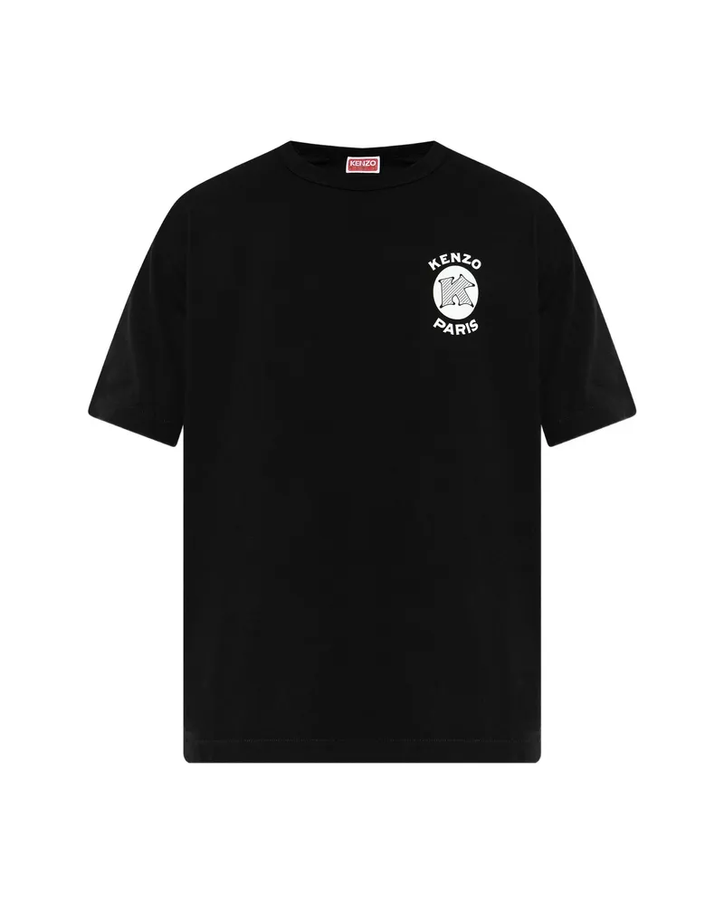 Kenzo Paris Emblem Logo-print Cotton T-shirt Black