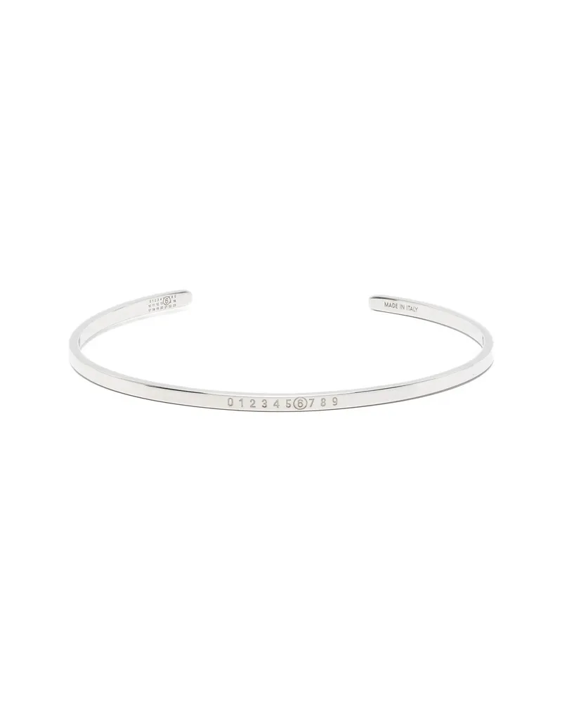 Maison Margiela Logo-engraved Bracelet Silver