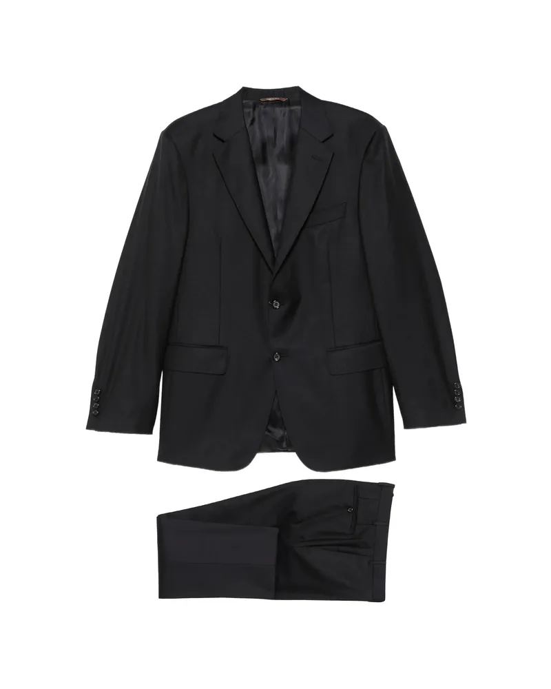 Canali Single-breasted Notched-lapel Suit Blue