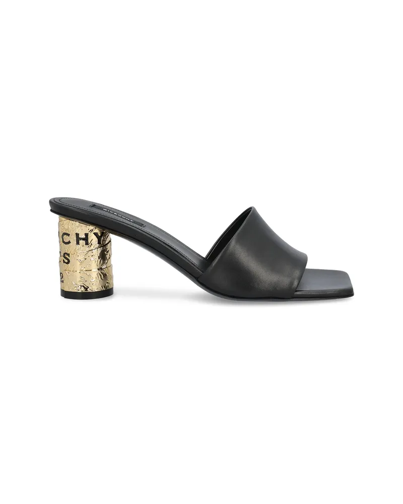 Givenchy Logo-embossed Leather Sandals Black