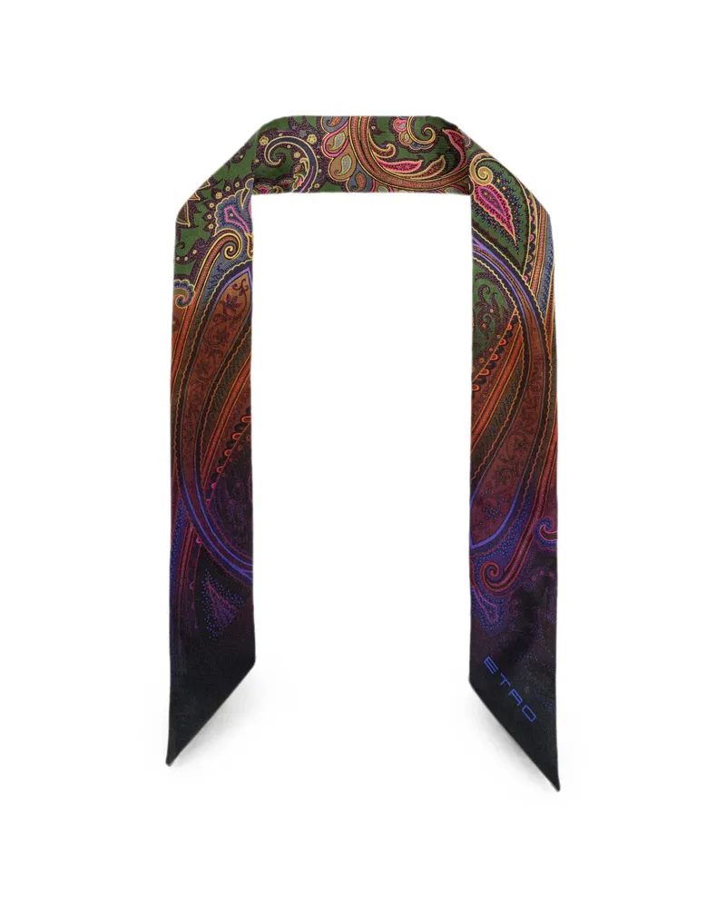 Etro Paisley-print Scarf Green