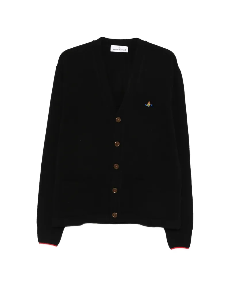 Vivienne Westwood Button V-neck Cardigan Black