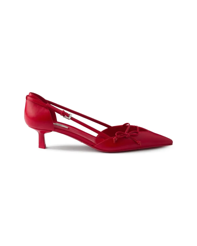 Prada Leather Pumps Red