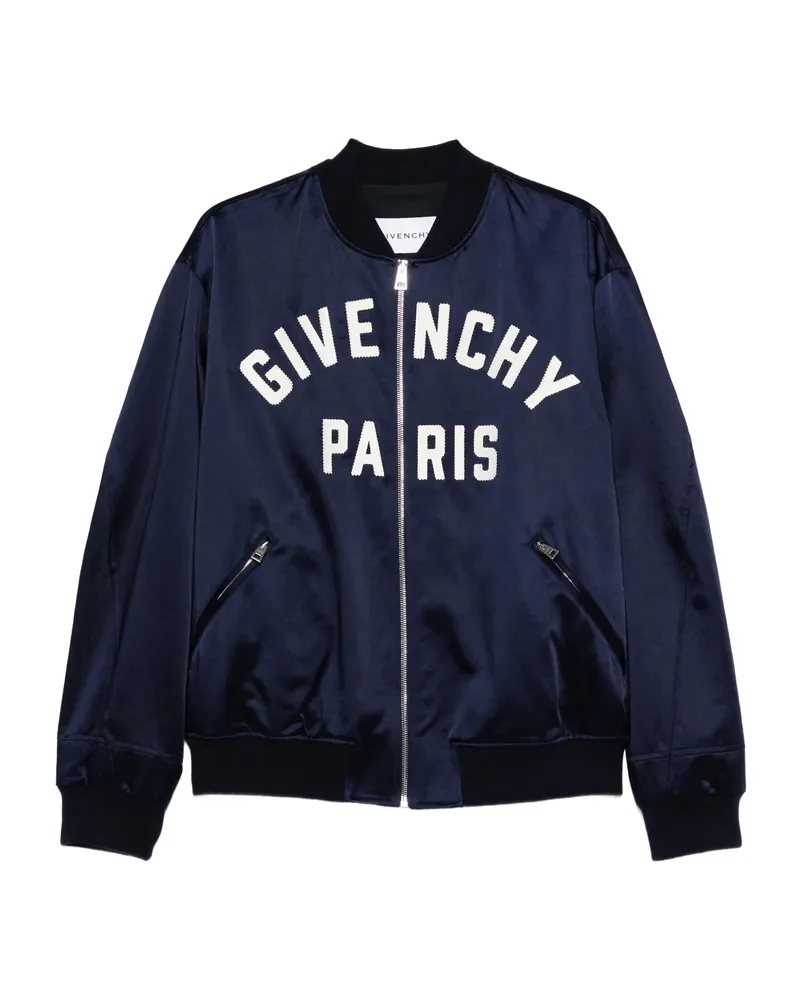 Givenchy Logo Bomber Jacket Blue