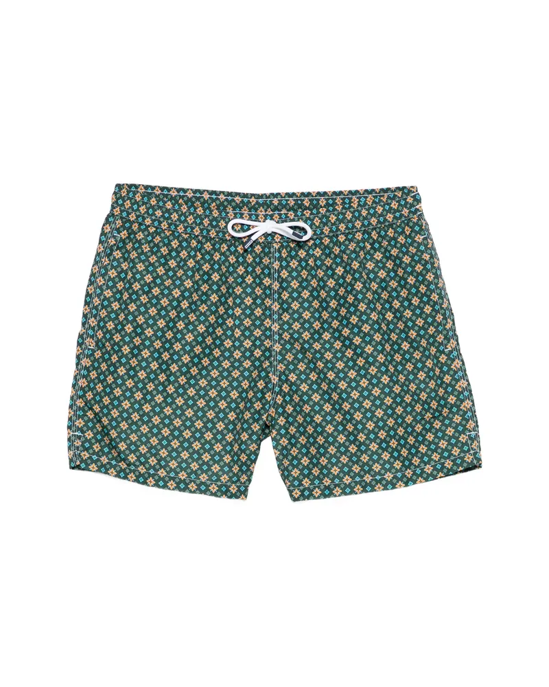Fedeli Patterned Swim Shorts Green