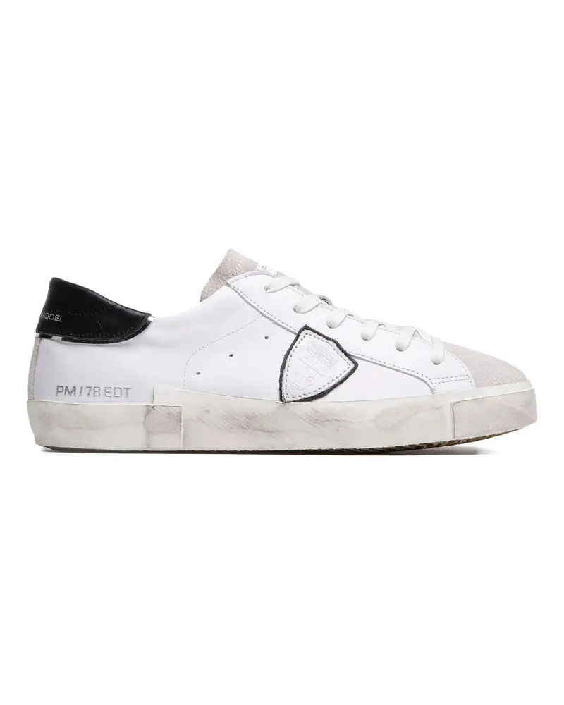 Philippe Model Leather Suede Sneakers White