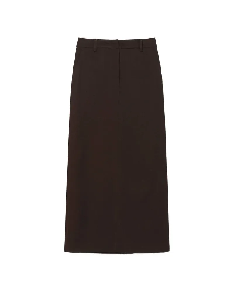 Dunst H-line Belt-loops Maxi Skirt Brown