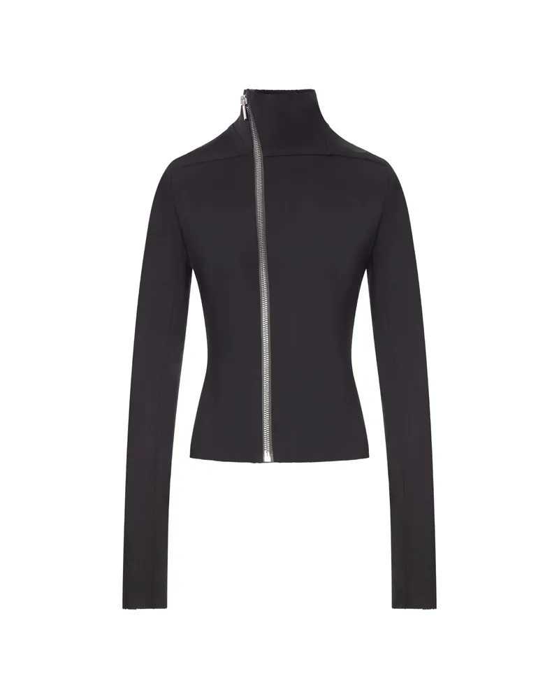 Rick Owens GARY FITTED JACKET WITH ASYMMETRIC ZIP Black