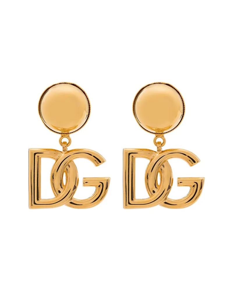 Dolce & Gabbana DG Logo Clip-on Earrings Gold