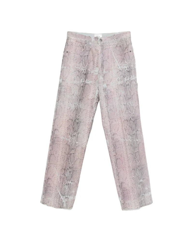 Haikure Snake-print Jeans Neutrals